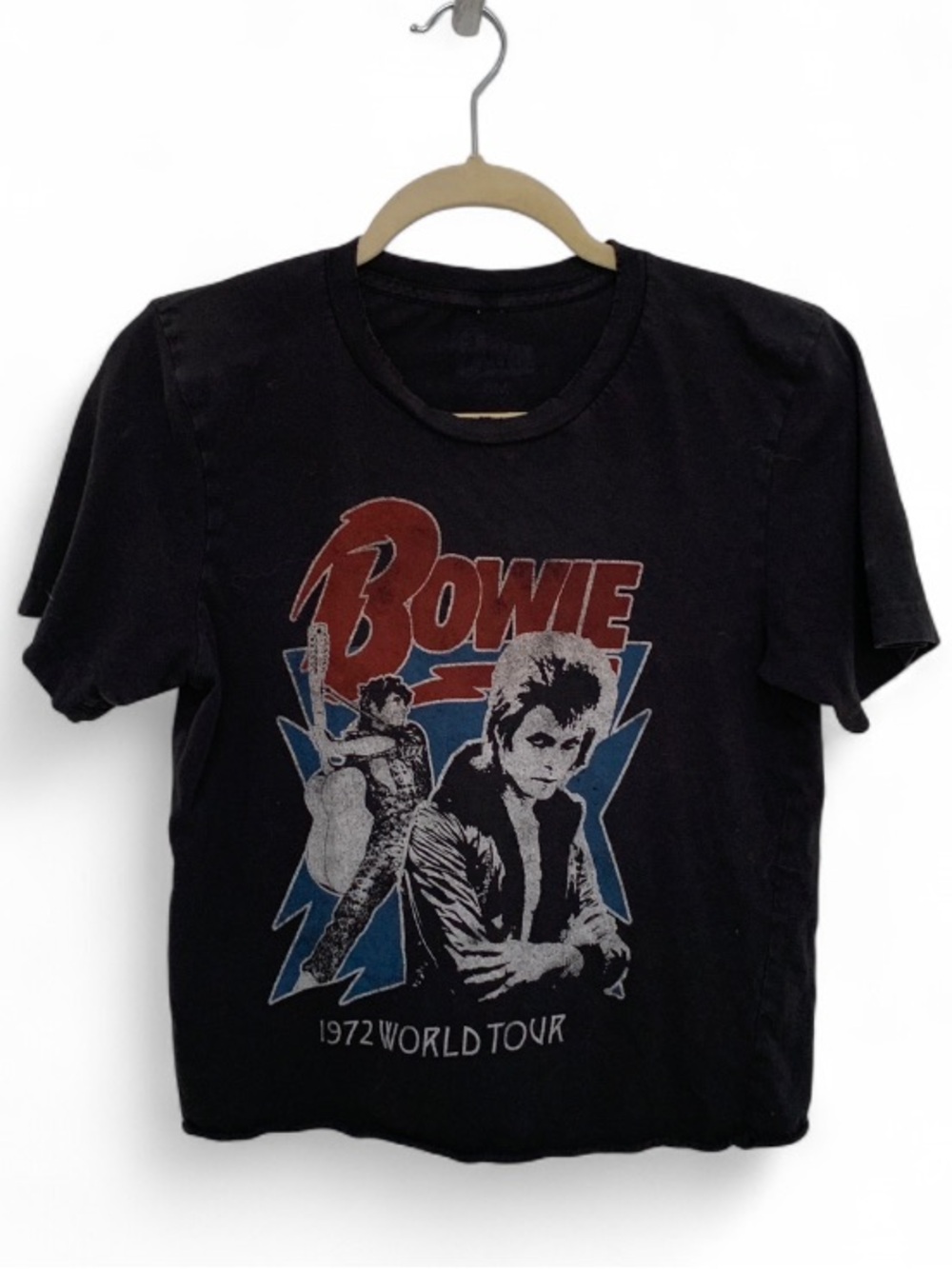 David Bowie Black Graphic 1972 World Tour Tee